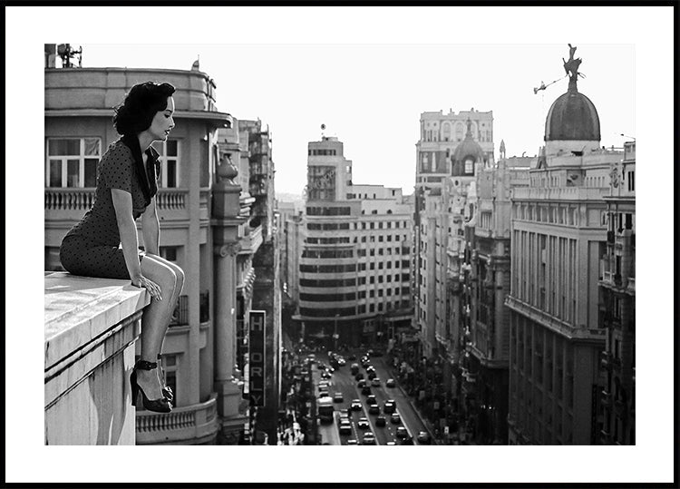 Plakat z jedzeniem w Madrycie