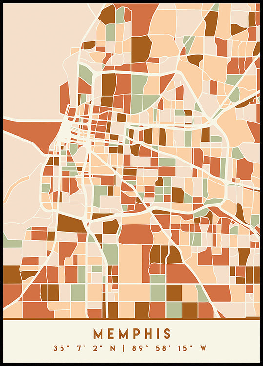 Czarny plakat z mapami odcieni ziemi 51