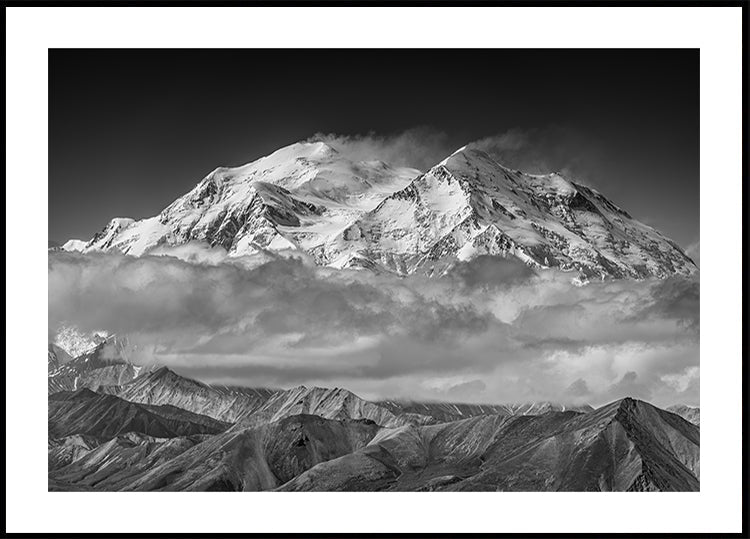 Denali z przeciwnej linii grzbietu Plakat