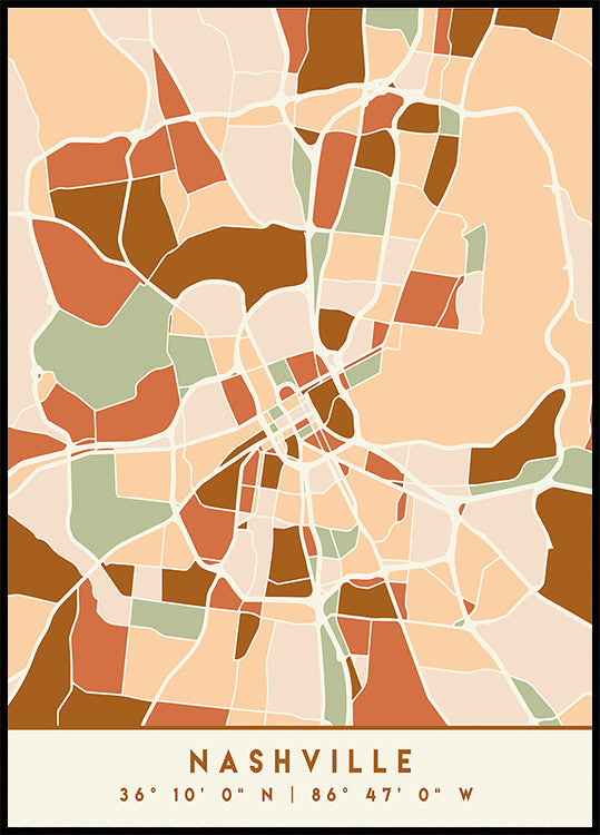 Czarny plakat z mapami odcieni ziemi 59