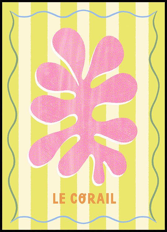 Plakat Le Corail cytrynowo-kremowy