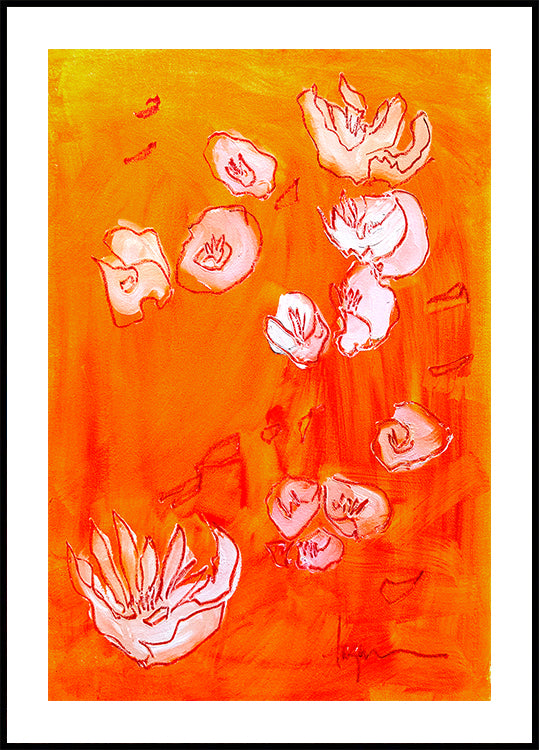 Plakat Dreamgarden6 w kolorze ochry