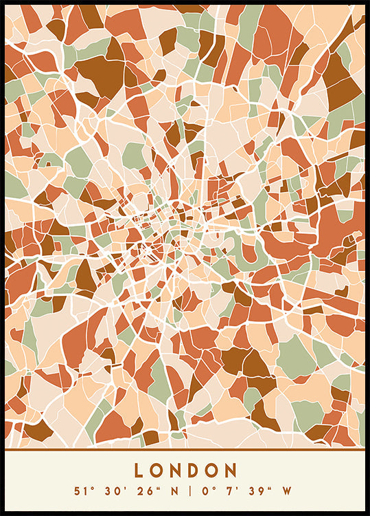 Czarny plakat z mapami odcieni ziemi 41