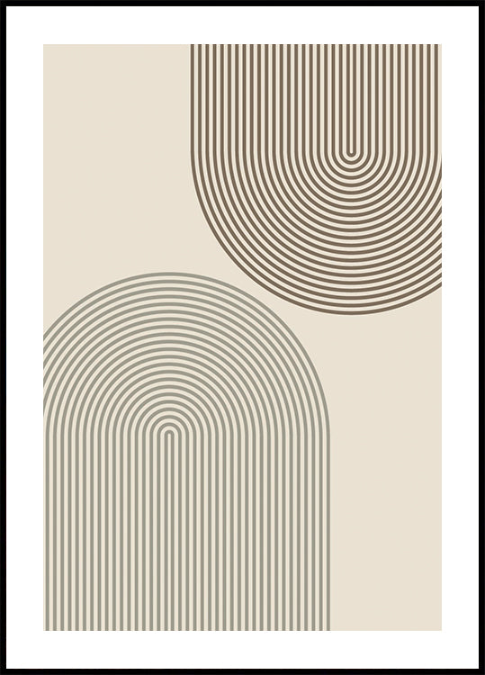 Plakat z minimalnymi liniami łuku