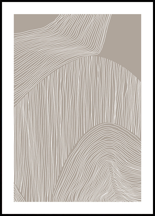 Plakat abstrakcyjne linie organiczne
