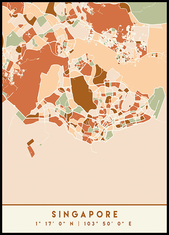 Czarny plakat z mapami odcieni ziemi 81