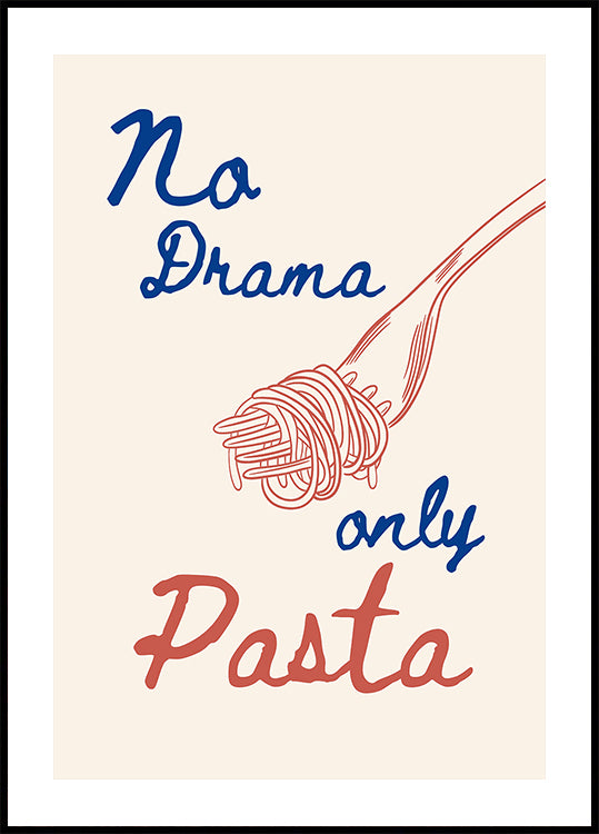 Żadnych dramatów, tylko makaron, ilustracja + tekst
