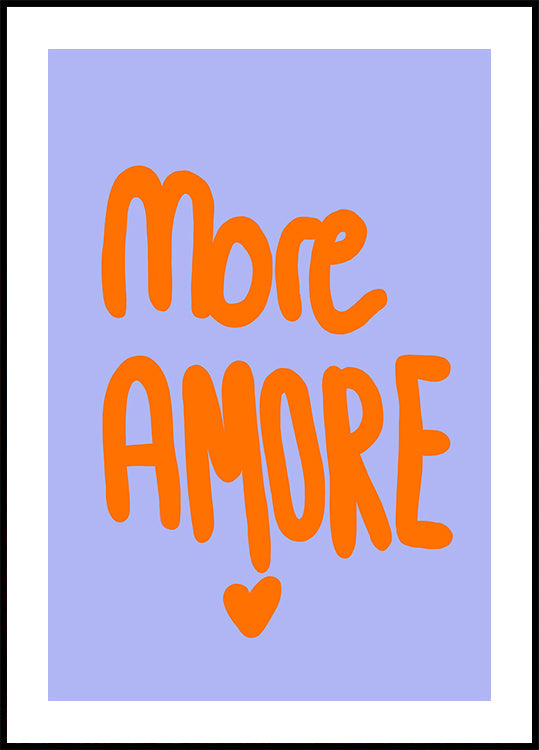 Odważna typografia na żywym pomarańczowym plakacie