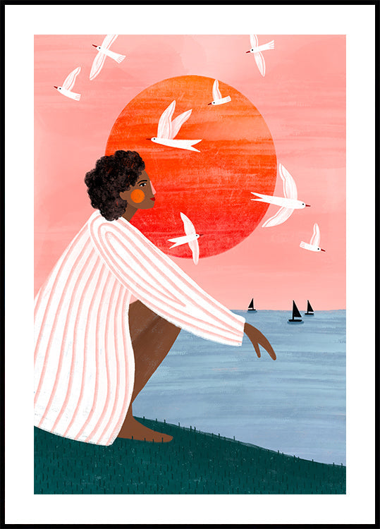 Zachód słońca na moim własnym plakacie