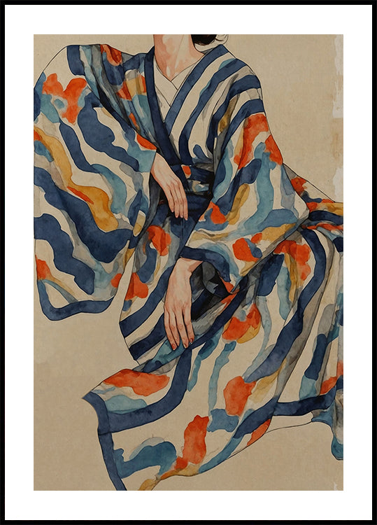 Płynne wzory kimono