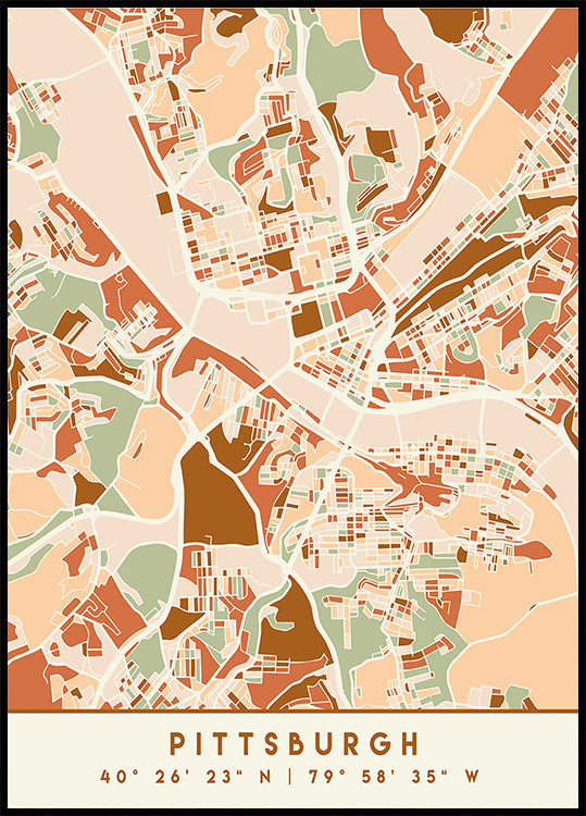 Czarny plakat z mapami odcieni ziemi 67