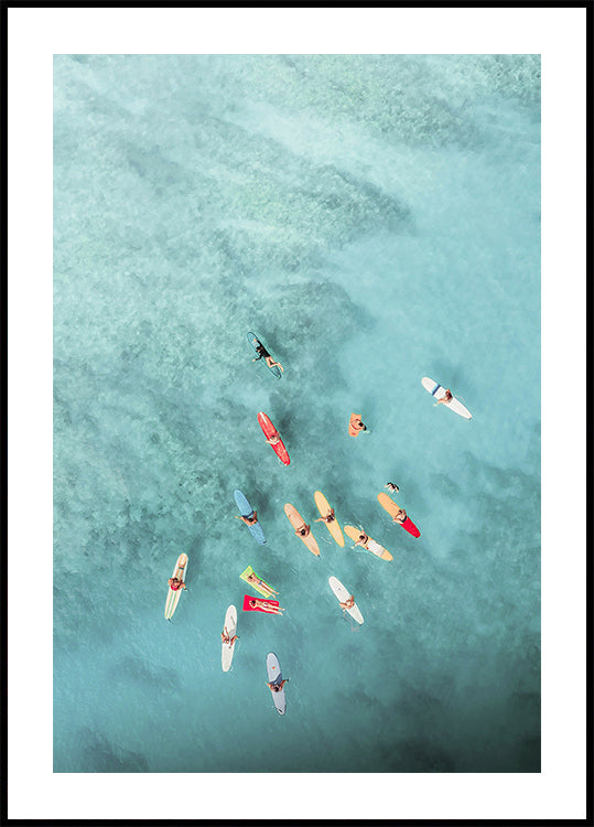 Plakat Surferzy na morzu