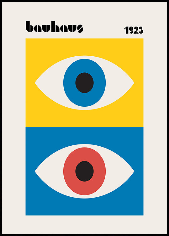 Abstrakcyjny plakat Bauhaus Eyes