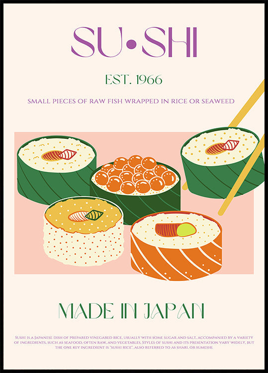 Plakat rozkoszy sushi