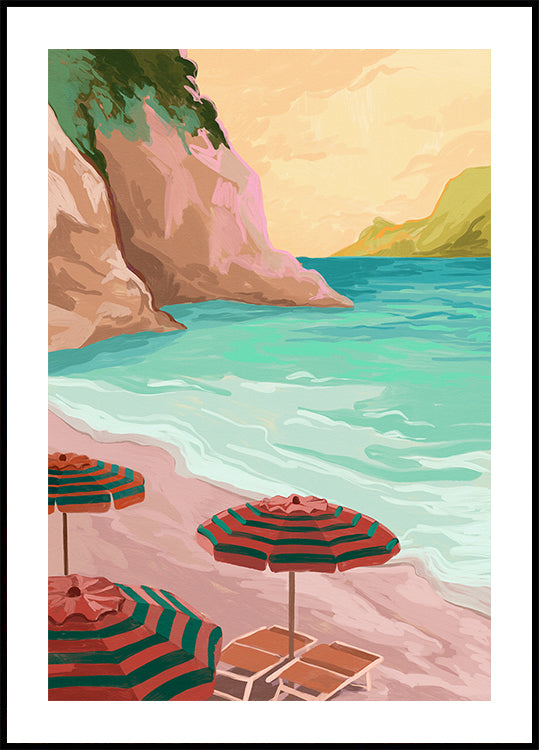 Tropikalny plakat wakacyjny