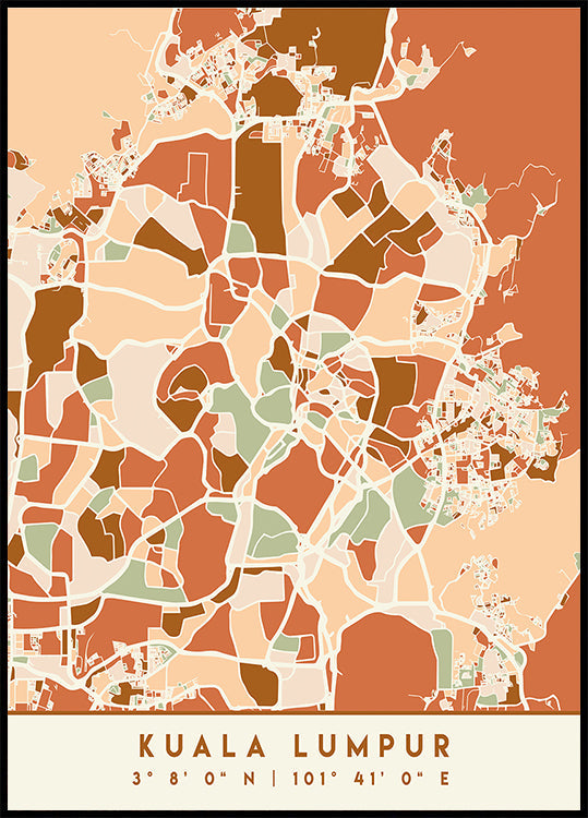 Czarny plakat z mapami odcieni ziemi 37