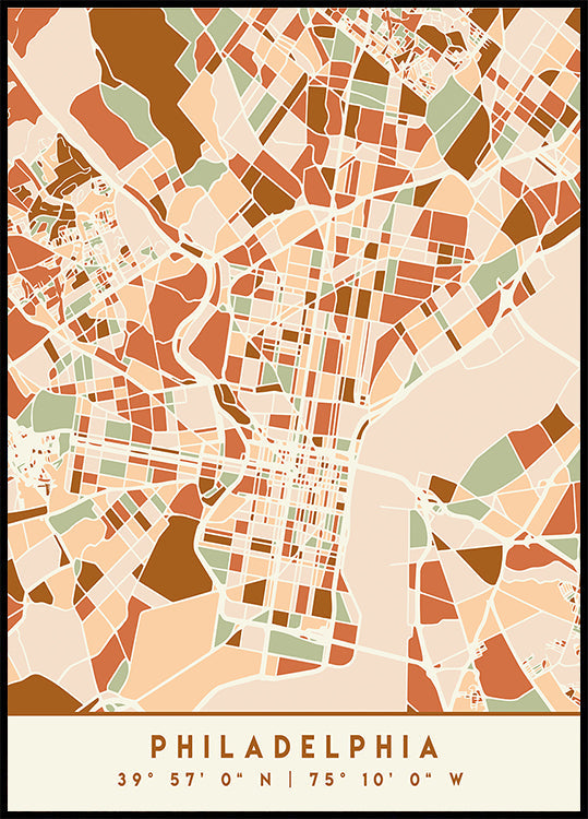 Czarny plakat z mapami odcieni ziemi 65