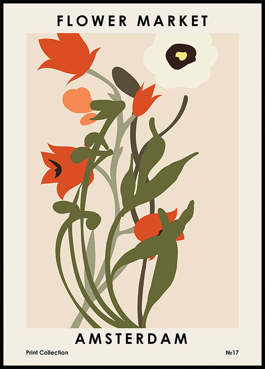 Plakat Targu Kwiatowego w Amsterdamie