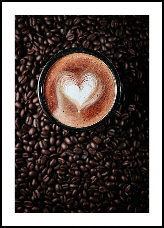 plakat „kocham latte”.