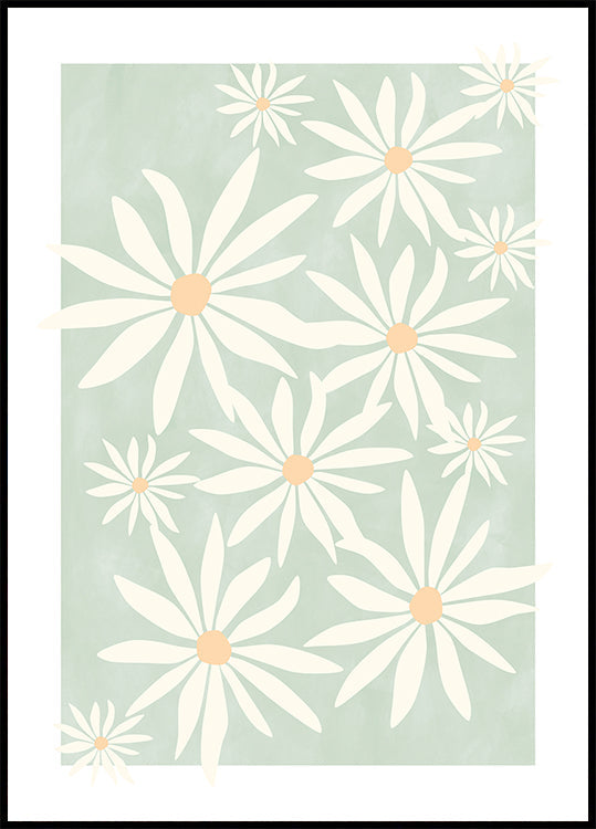 Płatki na plakacie szałwii