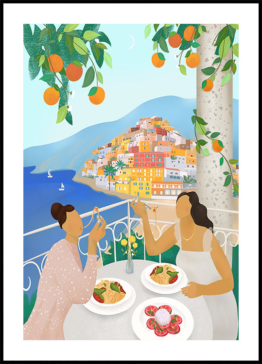Plakat Dziewczyny w Positano