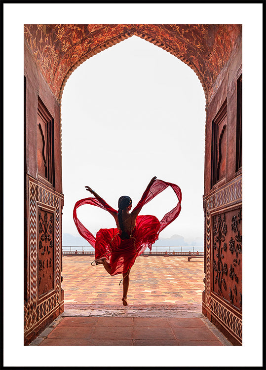 Plakat w kształcie serca Taj Mahal