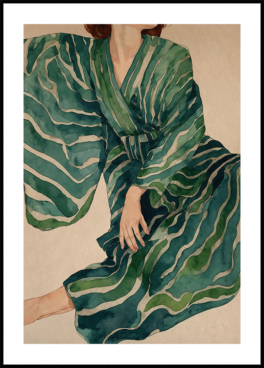 Zielone kimono Flow