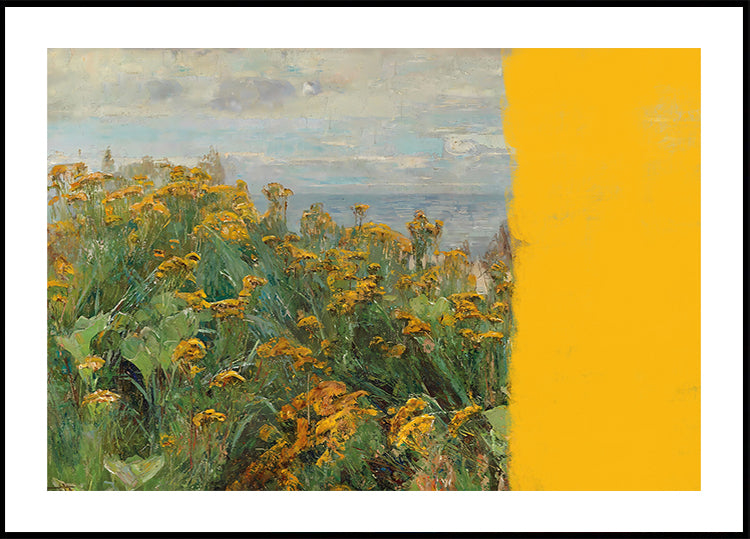 żółty nowoczesny kolaż krajobrazowy