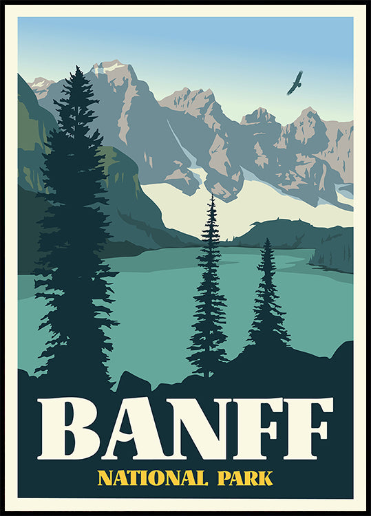 Plakat podróżniczy do Parku Narodowego Banff
