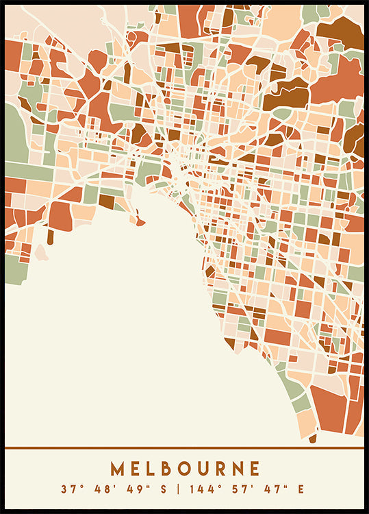 Czarny plakat z mapami odcieni ziemi 50
