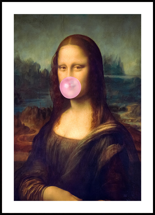 Plakat z gumą balonową Mona Lisa
