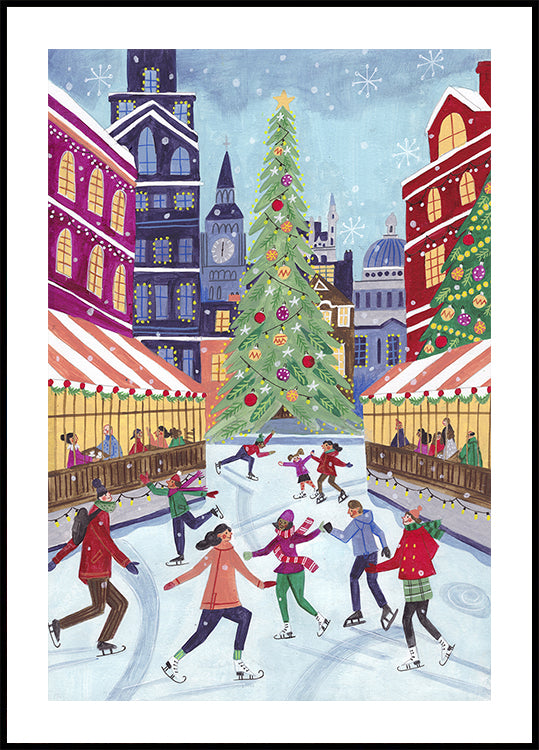 Plakat na łyżwach w Londynie