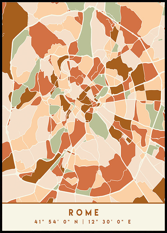 Czarny plakat z mapami odcieni ziemi 72