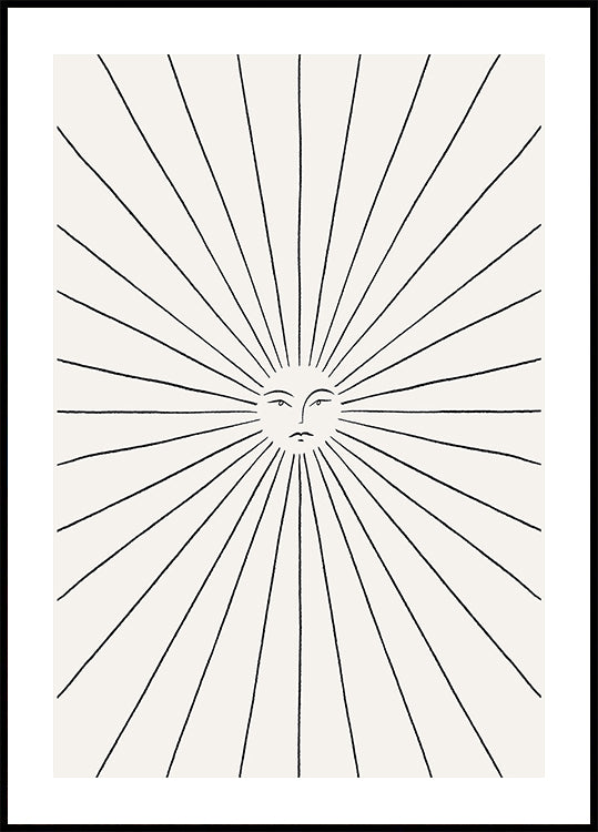 Plakat promień słońca
