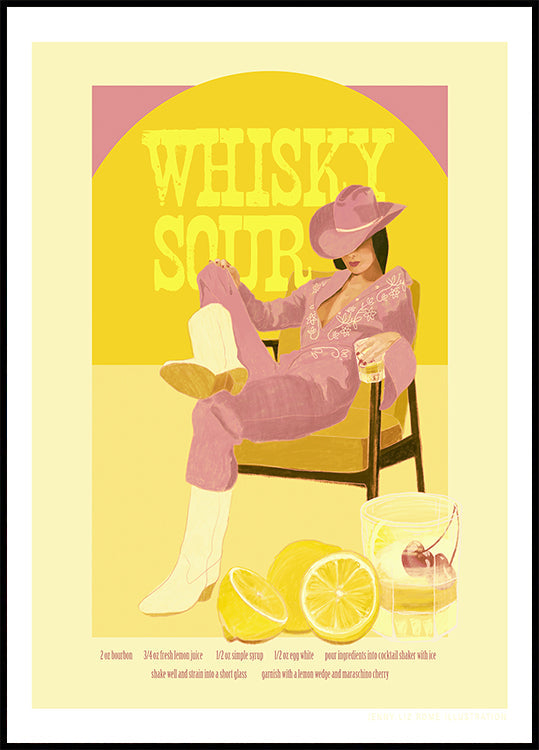 Jlr Whiskysour różowy plakat z kopią