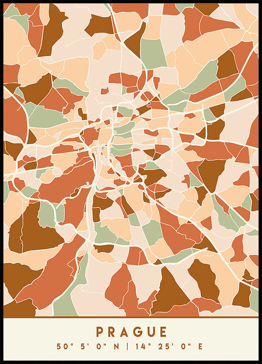 Czarny plakat z mapami odcieni ziemi 69