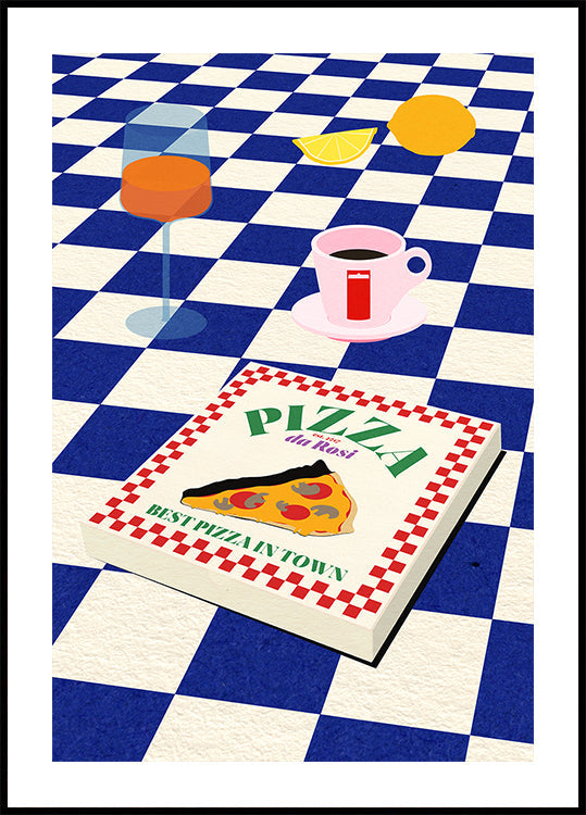Plakat z włoskim menu