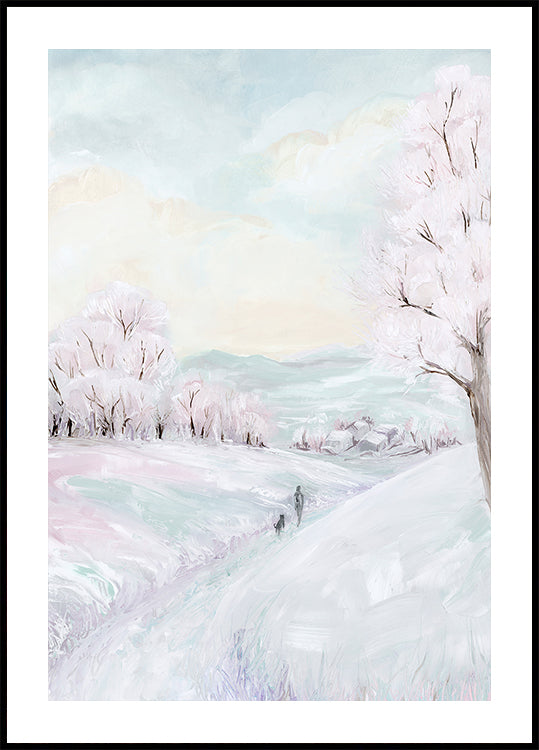 The winter stroll Plakat
