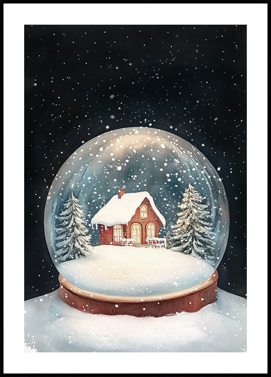 Snow Town Globe Plakat