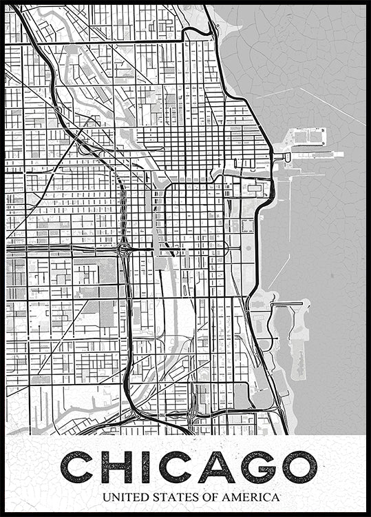 Biały plakat z Chicago
