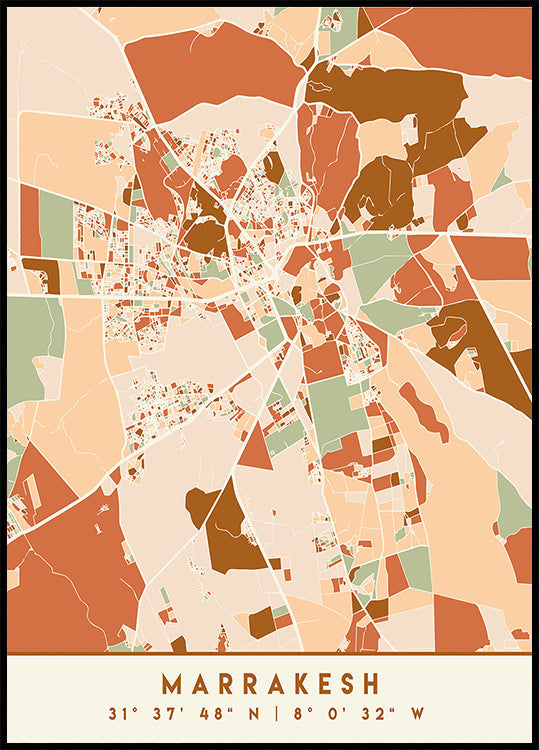 Czarny plakat z mapami odcieni ziemi 47