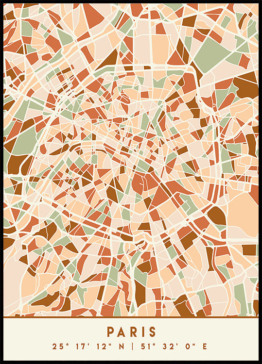 Czarny plakat z mapami odcieni ziemi 64