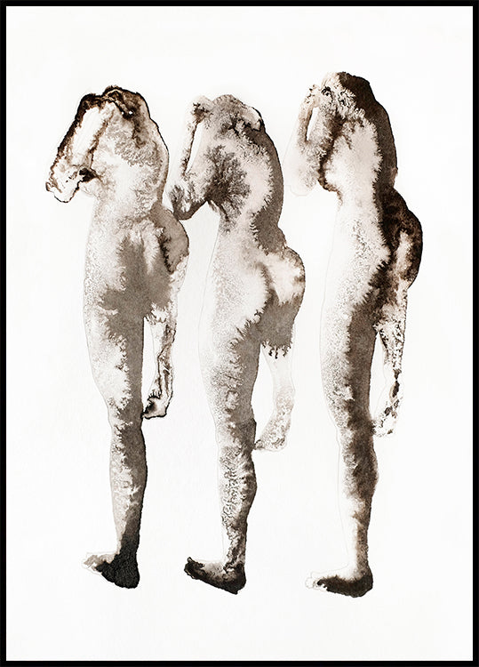 Studium postaci 3x (według Muybridge'a)