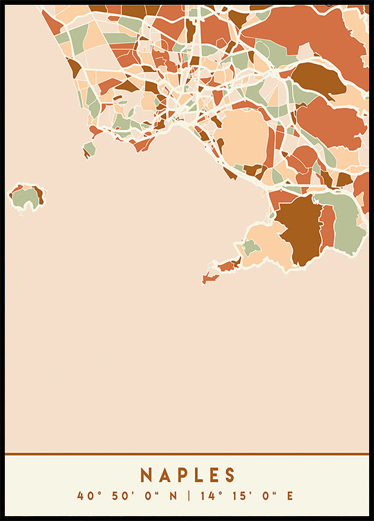 Czarny plakat z mapami odcieni ziemi 58