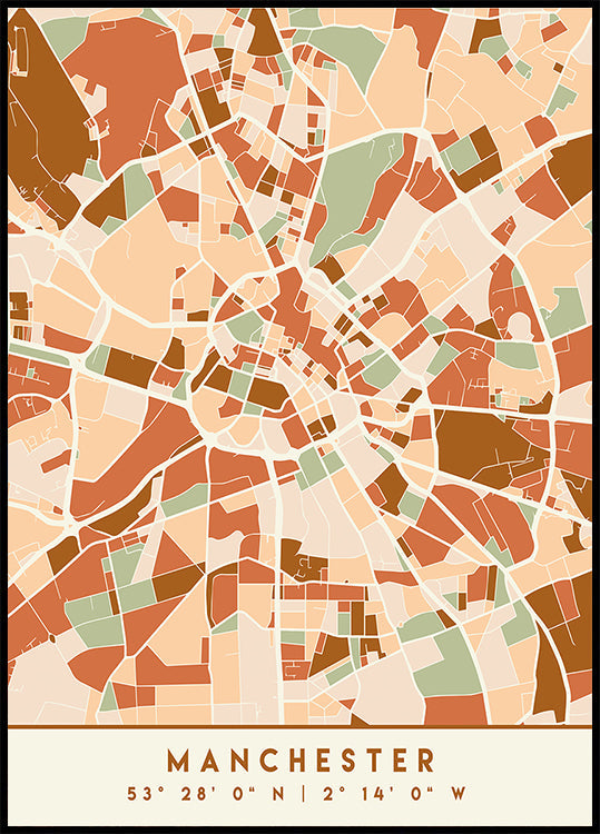 Czarny plakat z mapami odcieni ziemi 45