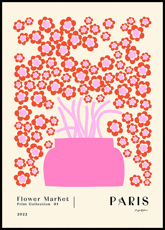 Targ Kwiatowy. Plakat Paryża
