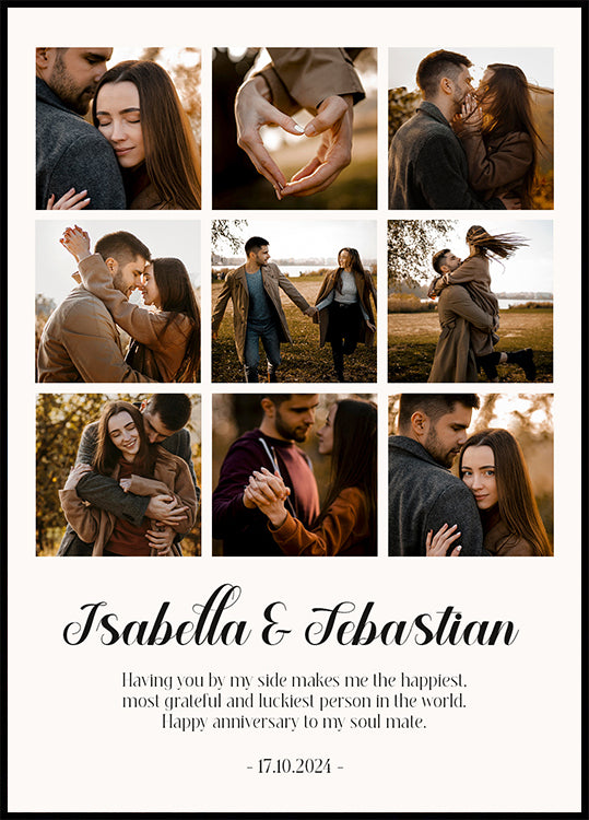 Plakat z kolażem zdjęć z mojego pierwszego roku