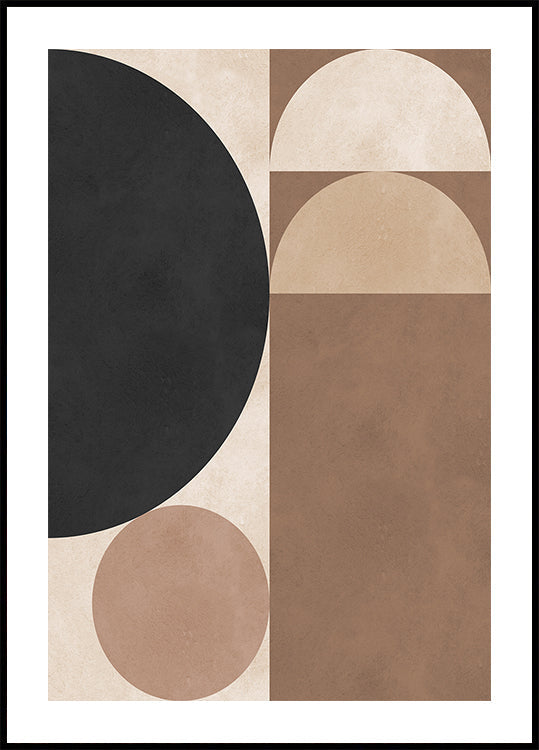 Brązowy plakat z geometrią 6