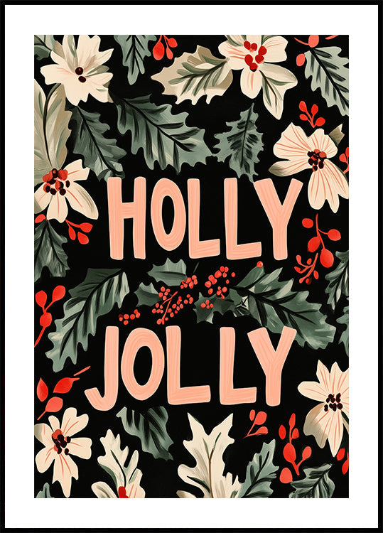 Świąteczny plakat z liśćmi