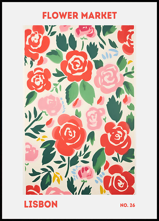Plakat Targu Kwiatowego w Lizbonie